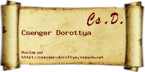 Csenger Dorottya névjegykártya